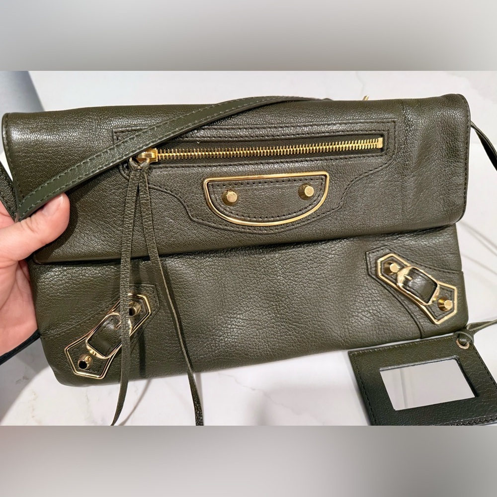 Authentic Balenciaga Motocross Giant 12 Envelope Clutch